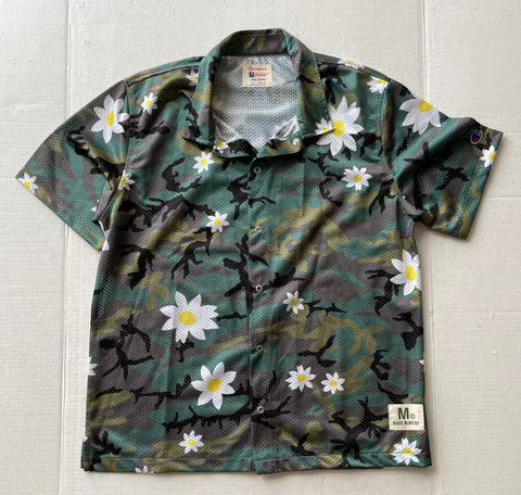 MARK MCNAIRY X TODD SNYDER X CHAMPION MESH SHIRT.  SIZE M.