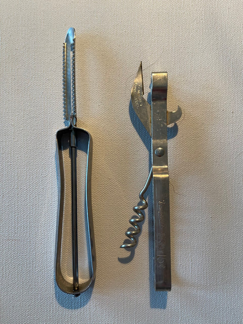 VINTAGE EKCO VEGETABLE PEELER & VAUGHAN’S BOTTLE/CAN/WINE OPENER.