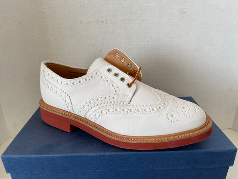  WHITE SUEDE BROGUE GIBSON. SIZE 9.5US
