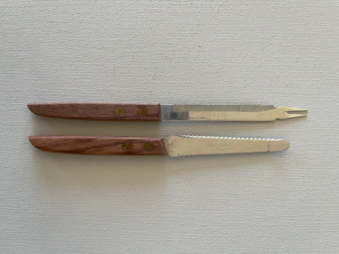 2 MIDCENTURY BAR KNIVES.