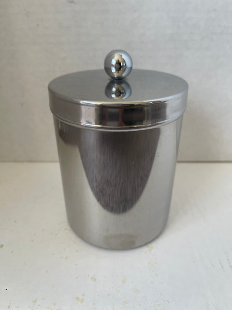 VINTAGE STAINLESS 4.5” CANISTER.